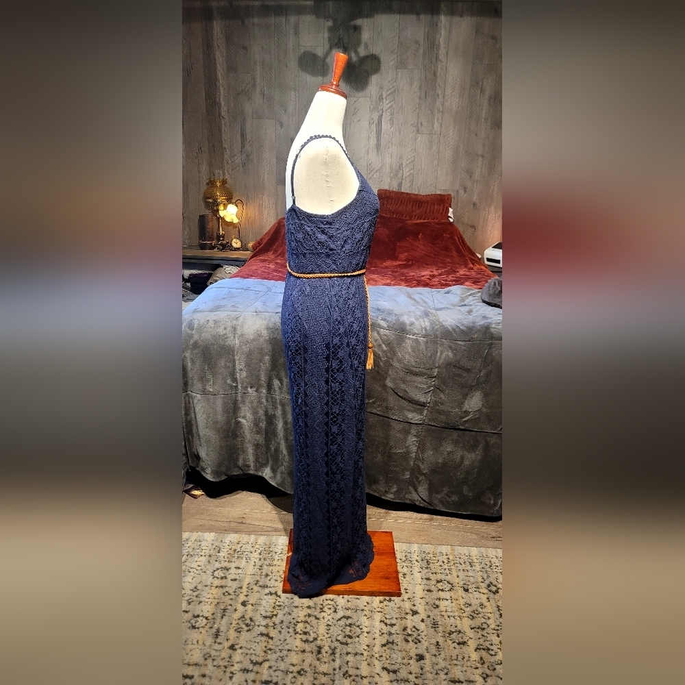 Boho Navy cotton lace sundress - Picture 9 of 10